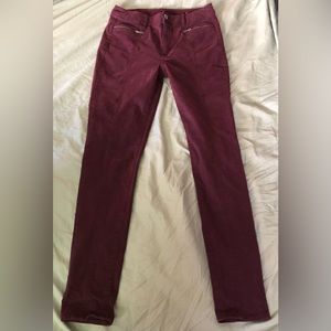 American Eagle Outfitters Jeans Pants Womens’ Sz 12 L Burgundy Stretchy NM